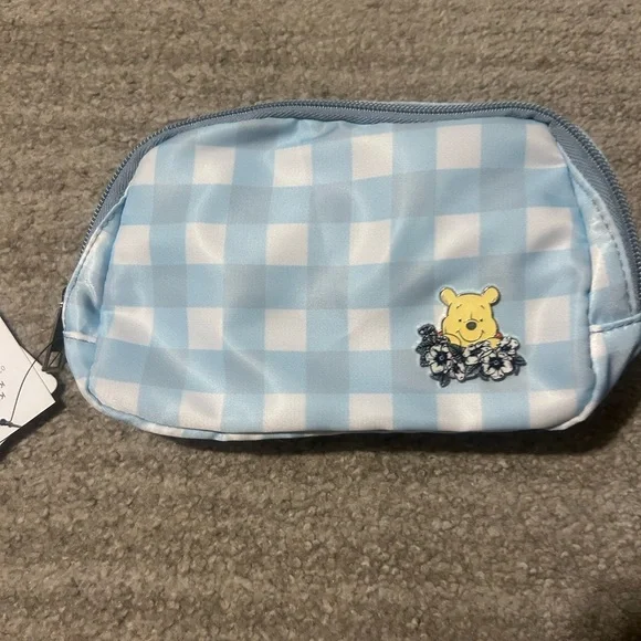 Disney Light Blue Checkered Winnie the Pooh Women’s Belt Bag - Picture 2 of 10